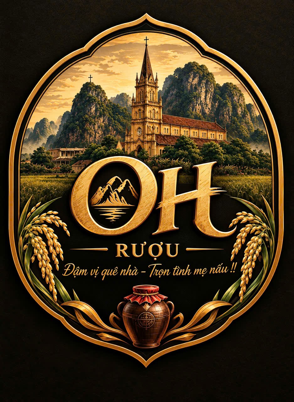 Biểu tượng Rượu OH với nhà thờ đá Ninh Bình